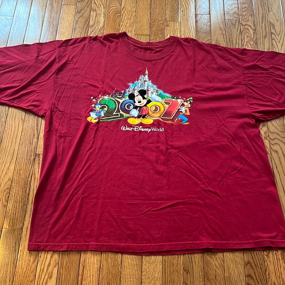 Walt Disney World 2007 Tee Shirt Mickey Stitch Goofy‎ Vacation Donald 3X Trip